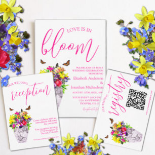 Love In Bloom Floral Wedding Registry Enclosure Card