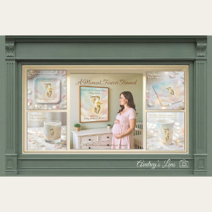Watercolor Hummingbird & Pastel Clouds Baby Shower Enclosure Card