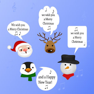 Funny We Wish You a Merry Christmas Holiday Postcard