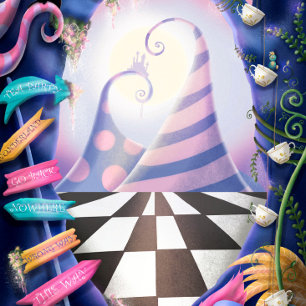 Alice in Wonderland, baby shower by mail Invitation