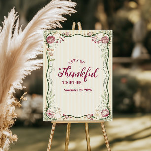 Elegant Art Nouveau Thanksgiving Dinner Invitation