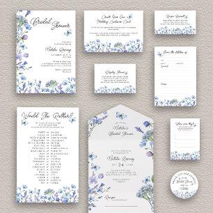 Blue Wildflowers Sweet Floral Thank You for Coming Classic Round Sticker