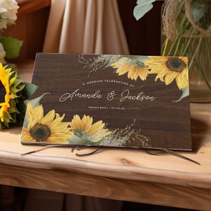Elegant Rustic Sunflowers, Fall Wedding Invitation