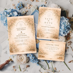Romantic Botanical Wildflower Garden Wedding RSVP Card