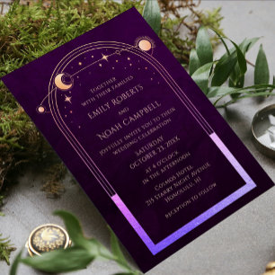 Mystical Happily Ever After Wedding Reception Invitation