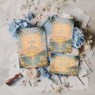 Ocean View Cruise Wedding Invitation