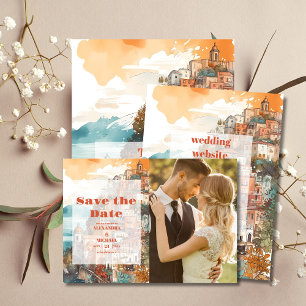 Modern Elegant Italy Destination Wedding Invitation
