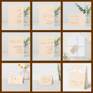 Blush Background Minimalism  RSVP Card
