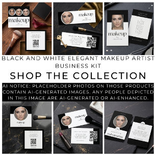 Black And White 3 Photo MUA Logo Thank You Classic Round Sticker