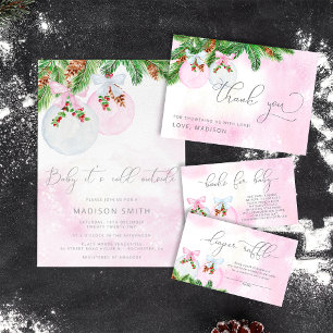 Winter Girl Baby Shower Cards and Gifts Poster