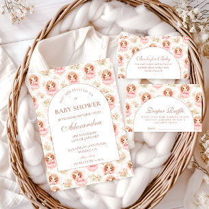 Vintage Fairy Baby Girl Baby Shower Invitation