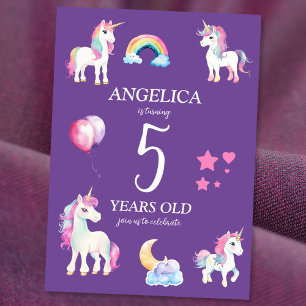 Purple Unicorn Pattern Wrapping Paper