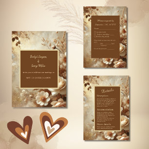 Romantic Dreamy Floral Wedding Invitation