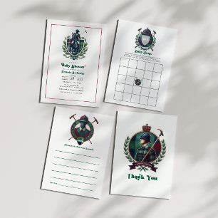 Equestrian Theme Preppy Polo Baby Shower Advice Card