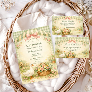 Cottagecore Silly Goose Garden Baby Shower Invitation