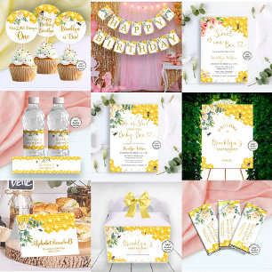 Sweet as can Bee Baby Shower Invitation
