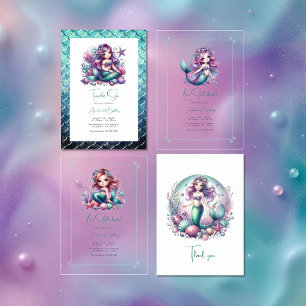 “Two the Sea” Mermaid 2nd Birthday Party Invitation