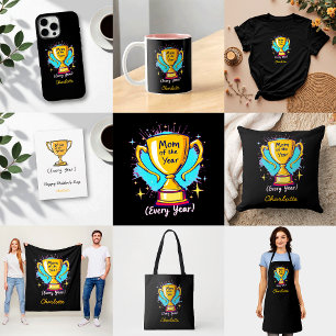 Mom of the Year Every Year   Funny Mother's Day Cushion