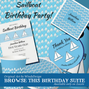 Sailboat Birthday Invitation