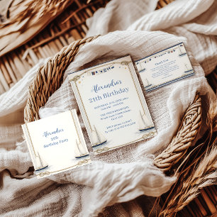 Classic Nautical Sailboat Birthday Paper Plate