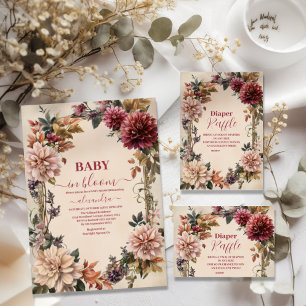 Baby in Bloom Wildflower  Baby Shower Invitation
