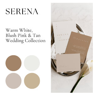 Modern Minimalist Natural Tan Ceremony Program Hand Fan
