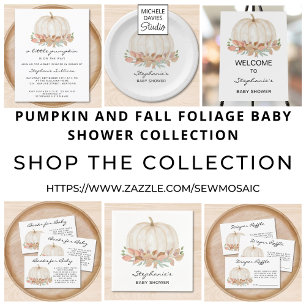 Budget A Little Pumpkin Floral Baby Shower Invite
