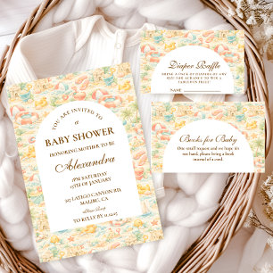 Pastel Beach Animals s Baby Shower Napkin