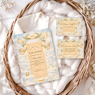 Greek Classic Columns Diapper Raffle Enclosure Card