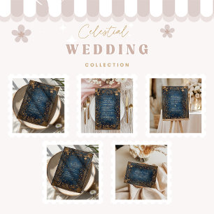 Midnight Celestial Baroque Wedding Save The Date