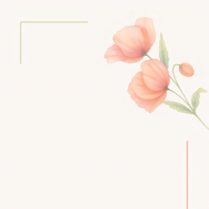 Chic Soft Sage Green and Peach Wedding Invitation