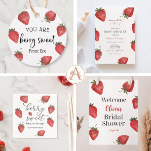 Berry Sweet Baby is on the Way Baby Shower by Mail Invitation