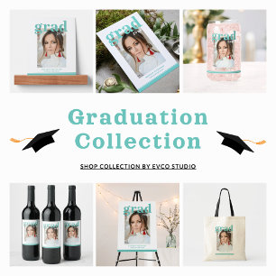 Photo Graduation Party Elegant Modern Script Tote Bag