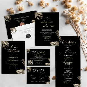 Modern Elegant Gold Wedding Envelope