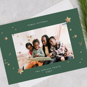 Premium Red Multi Photo Starry Night Christmas All In One Invitation