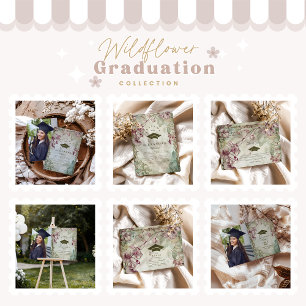 Colourful Wildflower Graduation Party  Invitation