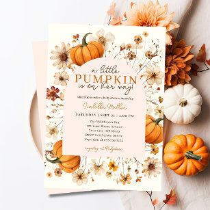 Fall Pumpkin Diaper Raffle Enclosure Card