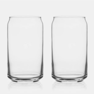 Drinkware Style: Printed Can Glass, Set: Set of 2, Size: 473,17 ml (16-ounce)