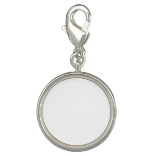 Round Charm, Silver Plated