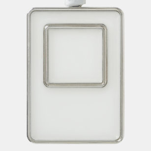 Custom Framed Ornament (Vertical), Silver Tone