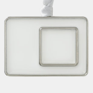 Custom Framed Ornament (Horizontal), Silver Tone