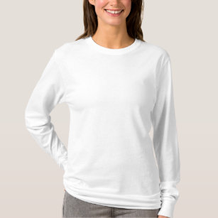 White Women's Embroidered Long Sleeve T-Shirt
