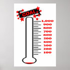 Fundraising Goal Thermometer 1K Goal Poster Zazzle co nz Fundraising Goal Thermometer 1K Goal Poster Zazzle co nz