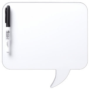 Square Speech Bubble w/ Pen
25.4 cm L x 25.4 cm W Dry Erase Board, Foam Adhesive, Pen holder attached