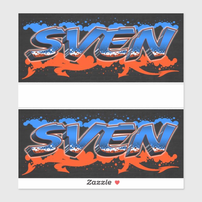 Sven First Name Graffiti Sticker (Sheet)