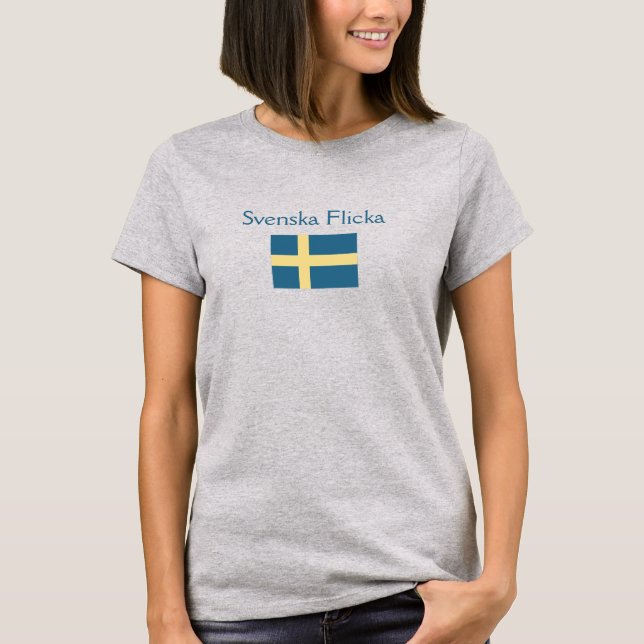Svenska Flicka - Flag T-Shirt (Front)