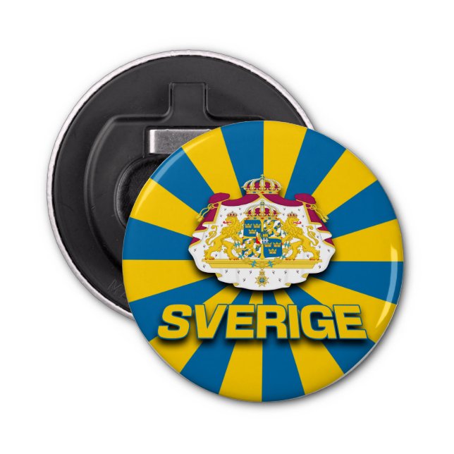 Sverige Coat of Arms Bottle Opener (Front)
