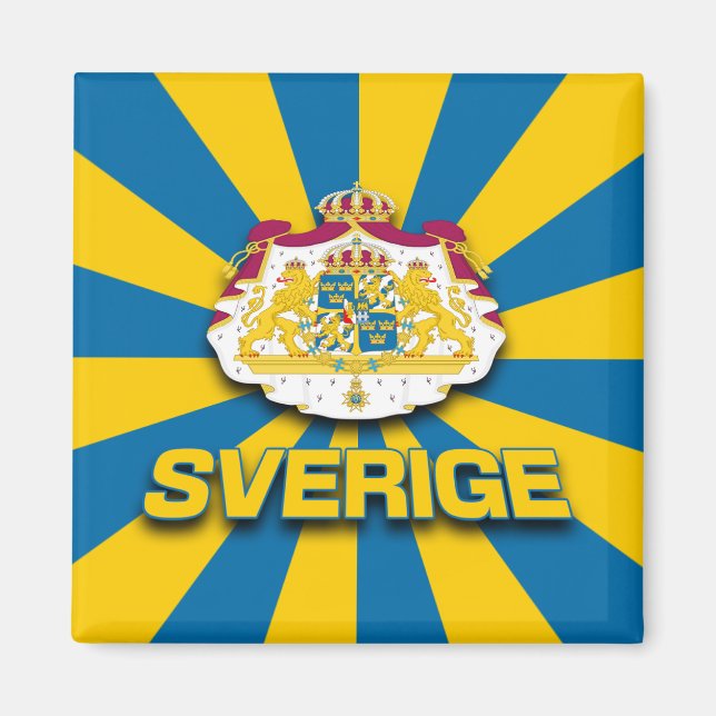 Sverige Coat of Arms Magnet (Front)