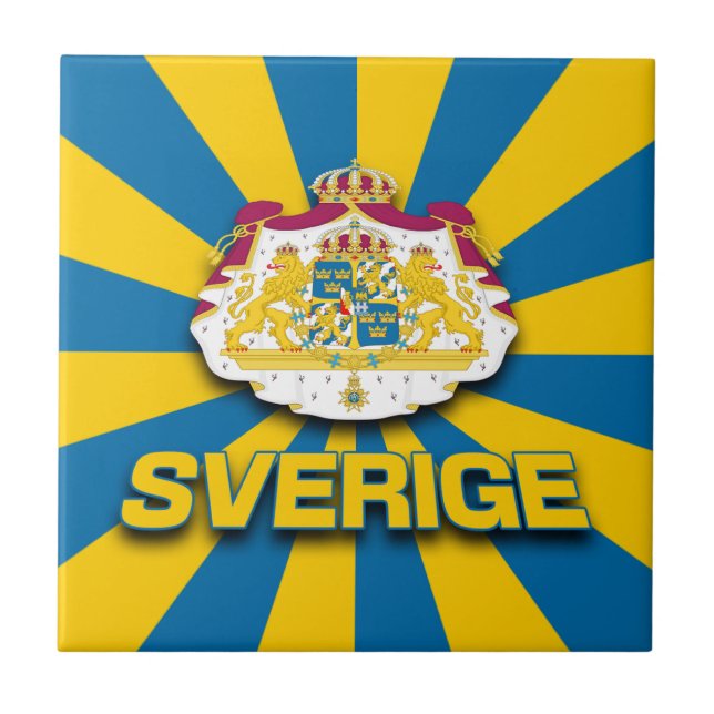 Sverige Coat of Arms Tile (Front)