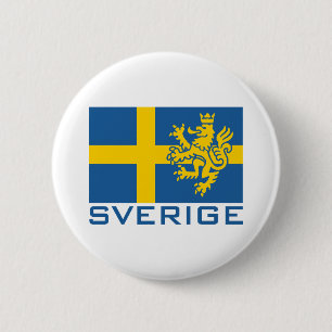 Sverige Flag 6 Cm Round Badge
